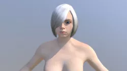 Strong Woman Character Low-poly  3D model