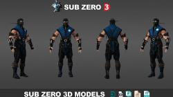 Sub Zero Mortal Kombat 3D Models low poly 3D model