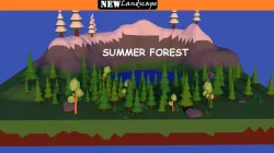 Summer Forest Low-poly  3D model