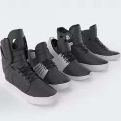 Supra Skytop Shoes Collection 3D model