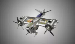 Twin-engine plane