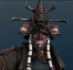 Undead Samurai Rigged Low-poly  3D model