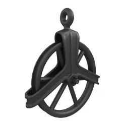 Vintage Cast Iron well pulley 3D model
