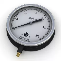 Vintage large steam pressure gauge 3D model