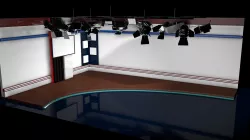 Virtual Studio 001 - News Studio 3D model
