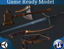 Weapon collection Low-poly  3D model