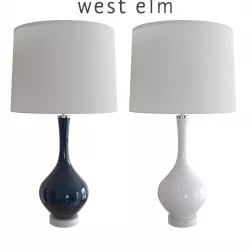 West Elm  Colored Glass Table Lamp  Tall 3D model