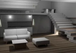 White Ottoman 3D model