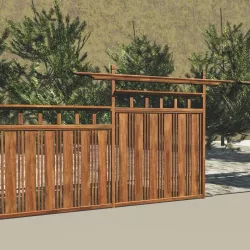 Wooden Fence Kit 3D model