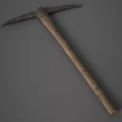 Wooden Pickaxe Low-poly  3D model