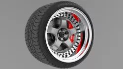 work meister s1 3piece wheel 3D model