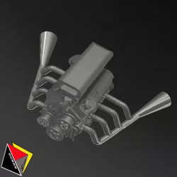 1/64 Scale V8 Engine Diecast Hot Wheels Mod Rod