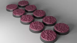 10x 25mm base with cobblestone ground (+toppers)