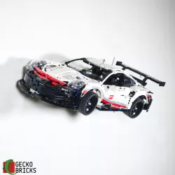 2 in 1 Wall Mount for LEGO Technic Porsche 911 RSR 42096 - angled & flush mount