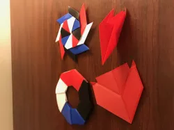 3D Printed Origami Transforming Ninja Star