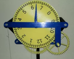 7/14 days pendulum clock with pointer disc