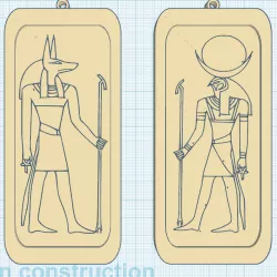 Anubis and Ra, Gods of Egypt