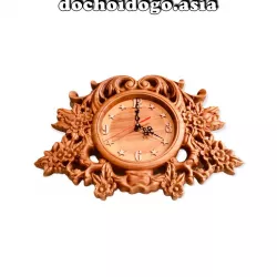 Apricot pattern clock