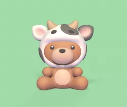 Bear Cow Hat