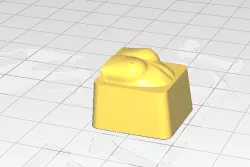 Boob keycap Flat chest 3d Print