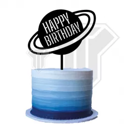 Cake topper Happy birthday saturn saturn planet planet