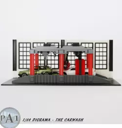 Car wash diorama for 1/64 scale diecasts (HotWheels, matchbox etc)