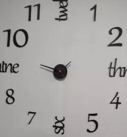 Clock Mix letters and numbers
