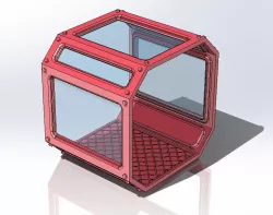Container shell with windows for container kit