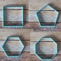 Cookie cutters geometric shapes - Geometric cutters 01