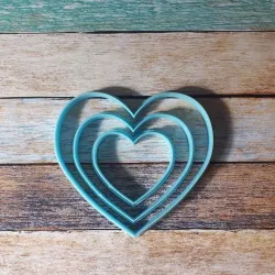 Cookie cutters kit hearts - Set of hearts cutters 01