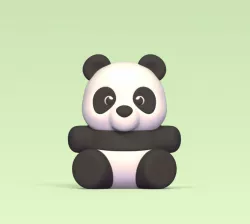 Cute Round Panda