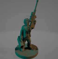 Cyberpunk Sniper Agent (No Supports Needed!)