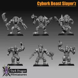 CYBORK BEAST SLAYER'Z MINIATURE KIT (ORC, WARHAMMER, 40K, MINI, DND)