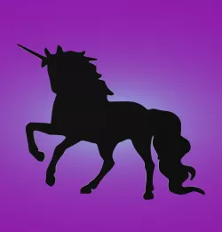 Decorative mural, wall decoration, panno, unicorn