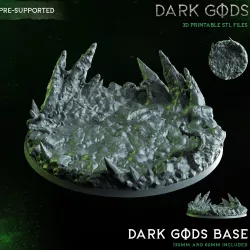 Demon Plague Base - Dark Gods - 130mm AND 60mm round acid base - Pre Supported