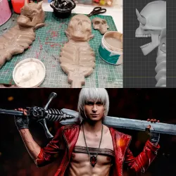 DEVIL MAY CRY 5 REBELLION SWORD DMC sword 3d model + drawing for making a sword