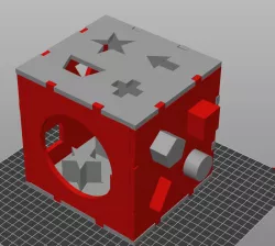 Didactic cube geometric shapes