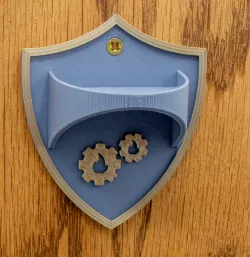 DnD Miniature Display Shelf with Artificer Icon - MMU
