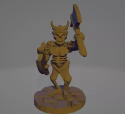 Double Axe Berserker Raider Skeleton