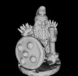 Dwarf Hero With Spiky Mace