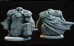 Dwarven Infantry 08 Miniature - pre-supported