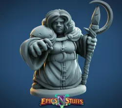 Dwarven Sorceress Miniature- Pre-Supported