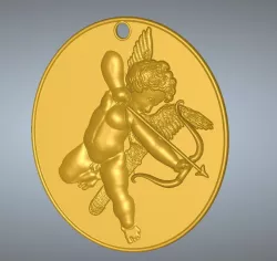 exclusive neck pendant earring decor gift EROS ( CUPID )  eros-02-v2 real 3D Relief For CNC building room decor wall-mount decoration
