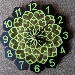 Floral design Wall clock