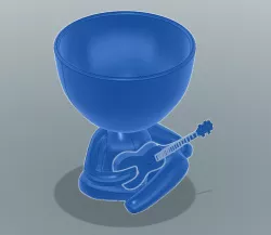 Flowerpot playing ukulele