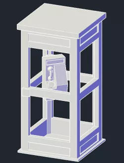 FRENCH TELEPHONE BOOTH HO 1/87