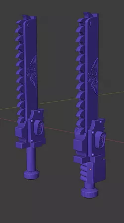 future sword with spinning blades