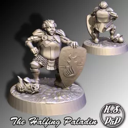 Halfing Paladin 3D print model
