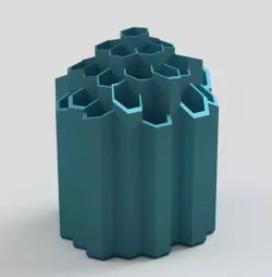 Hexagonal pen holder