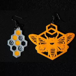 Honeycomb earrings set